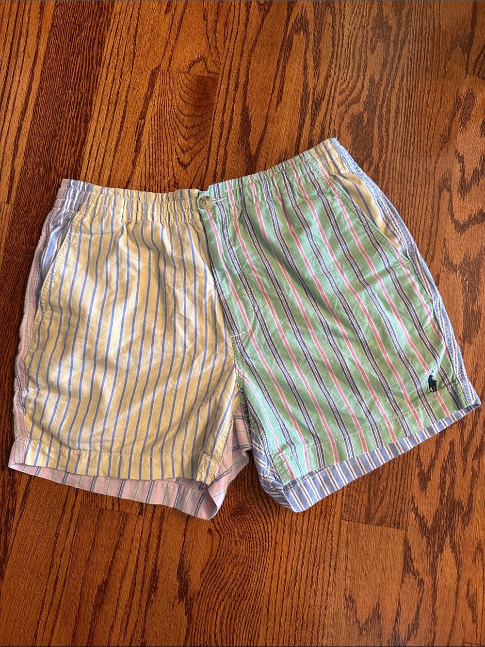 Ralph Lauren POLO Multi-Colored Striped Patchwork Shorts Men’s Small Preppy